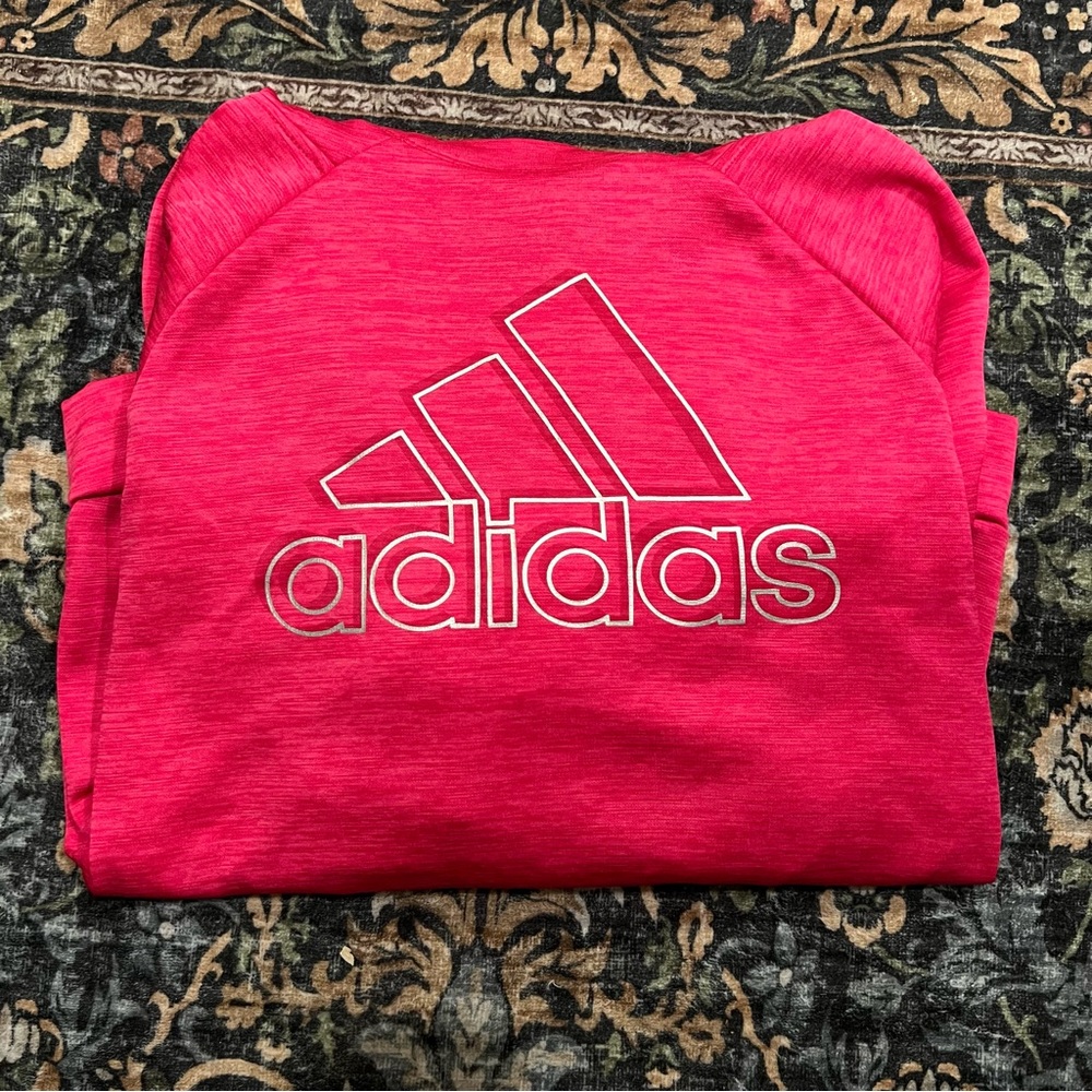 adidas Kids' Pink Performance Logo Sweatshirt Size XL (16)